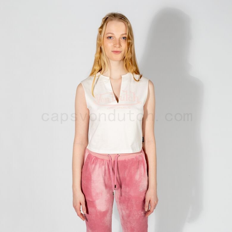 (image for) Bevorzugt Von Dutch Originals -Addison ?rmelloses Slim Fit Shirt, white F0817888-01243